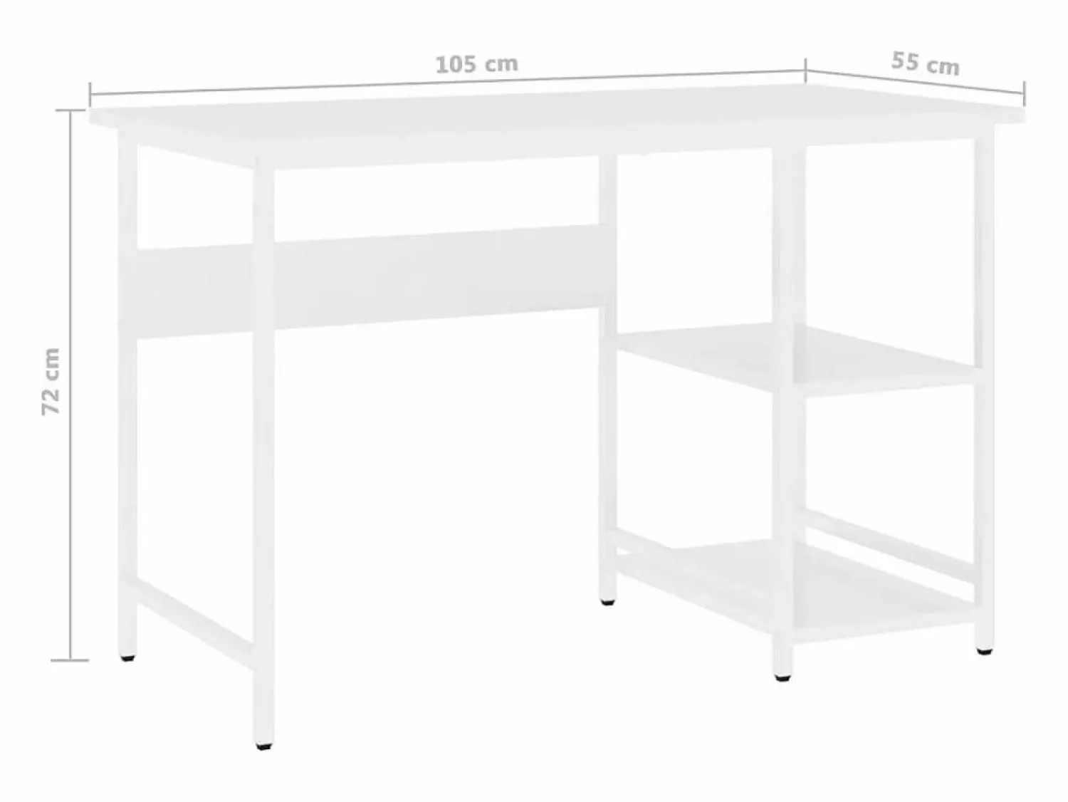 Garden Furniture André-Léon Escritorio para ordenador de MDF y metal 105x50x72 cm