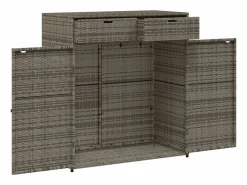 Garden Furniture Annemarie Armario de almacenaje de jardín ratán PE 105x55x113 cm