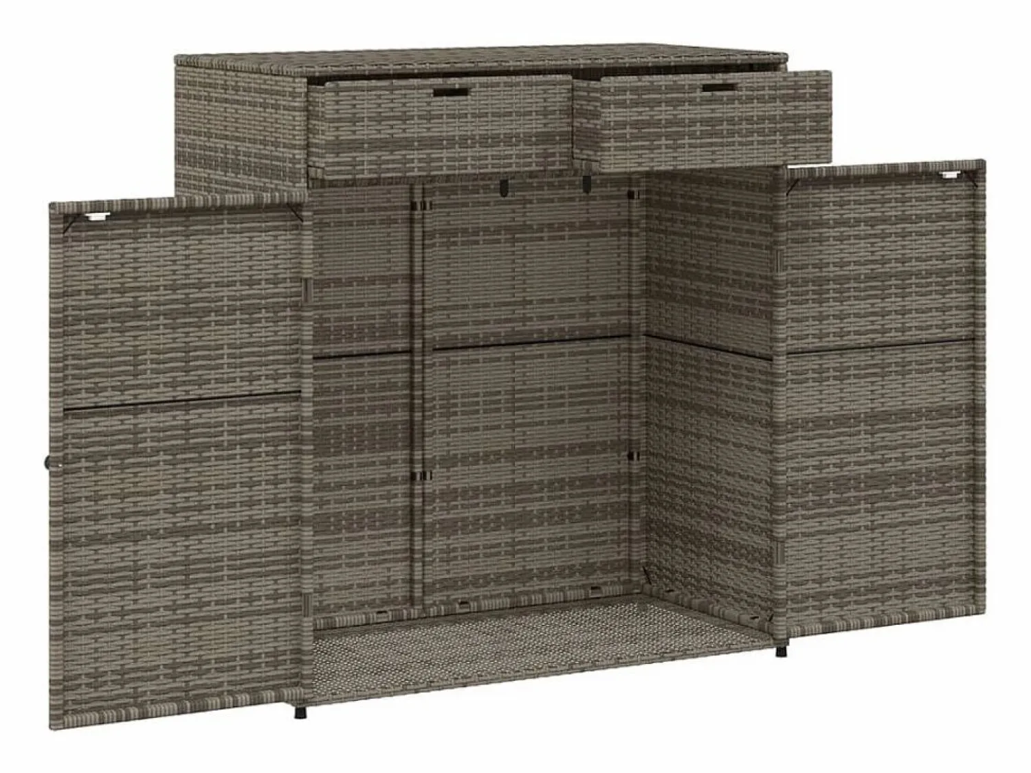 Garden Furniture Annemarie Armario de almacenaje de jardín ratán PE 105x55x113 cm