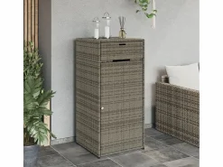 Discount Annemarie Armario de almacenaje de jardín ratán PE 55x55x111 cm Armario De Jardín