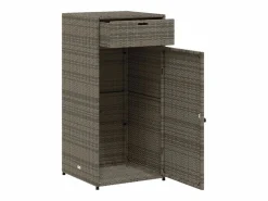 Discount Annemarie Armario de almacenaje de jardín ratán PE 55x55x111 cm Armario De Jardín