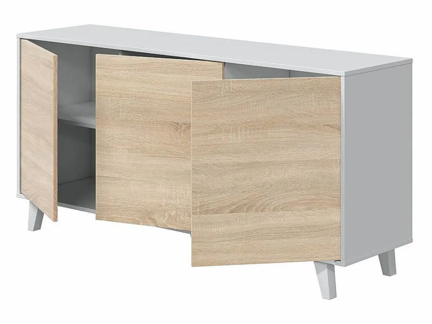 Best Loungitude Aparador 3 puertas - L154 cm - Zaiken Plus Blanco