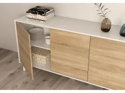 Best Loungitude Aparador 3 puertas - L154 cm - Zaiken Plus Blanco