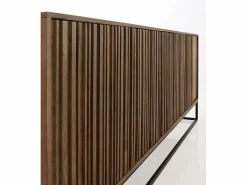 Aparador 4 puertas de madera maciza de mango y base metálica