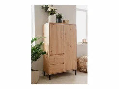 Discount Aparador Alto 2 Puertas 2 Cajones y 2 Estantes H139 cm - Plock Aparador