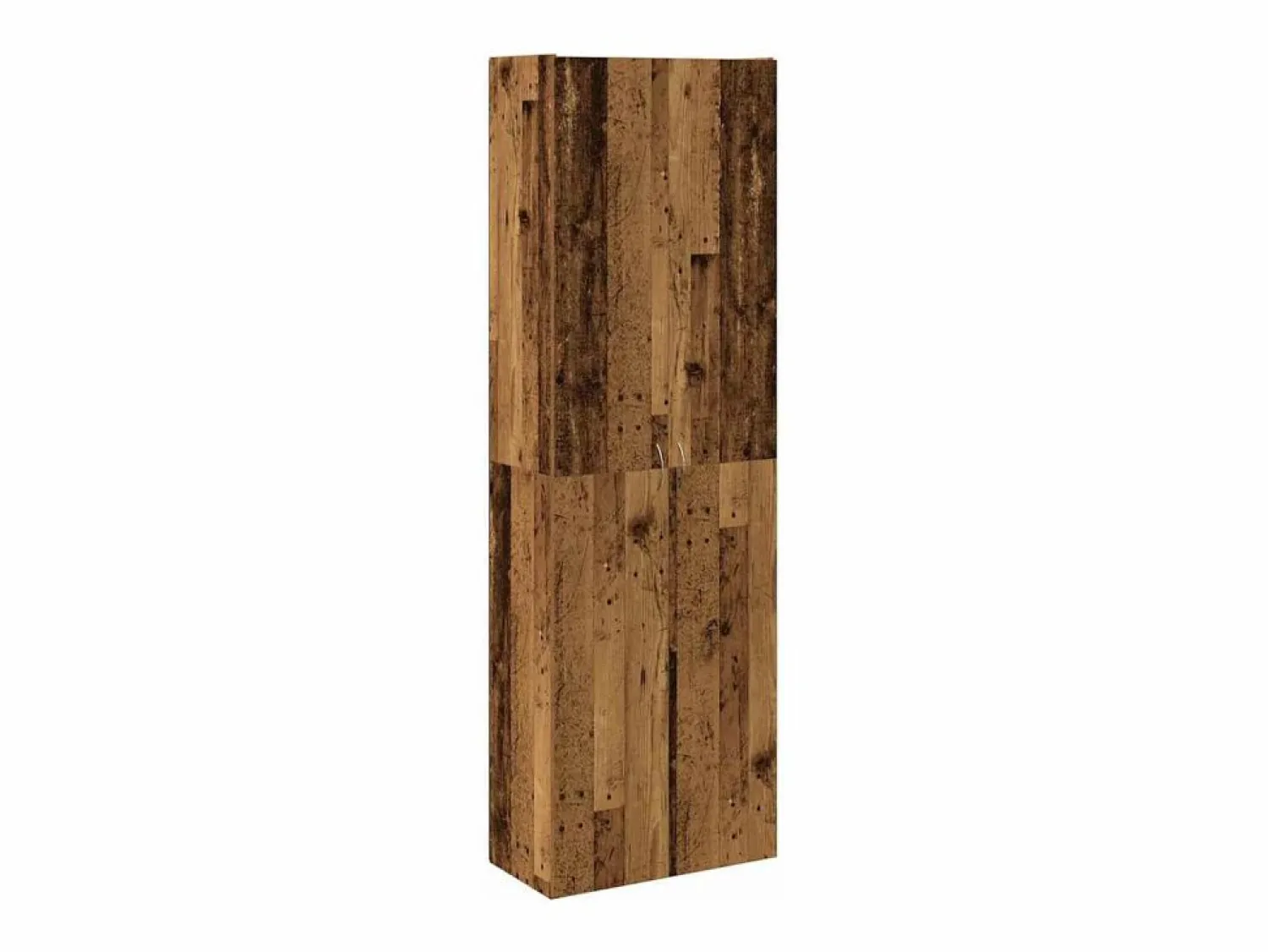 New Aparador alto madera de ingeniería envejecida 60x32x190 cm Armario Oficina