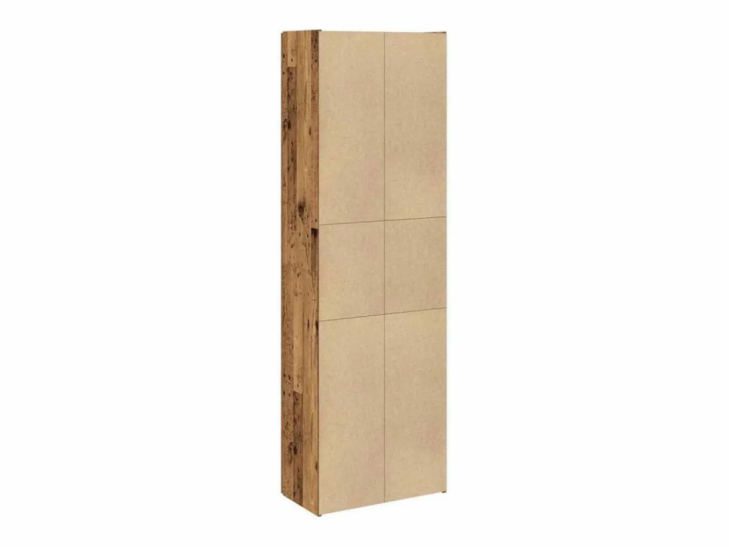 New Aparador alto madera de ingeniería envejecida 60x32x190 cm Armario Oficina