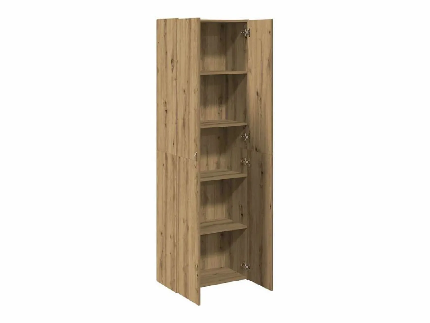 New Aparador alto madera de ingeniería roble artisan 60x32x190 cm Armario Oficina