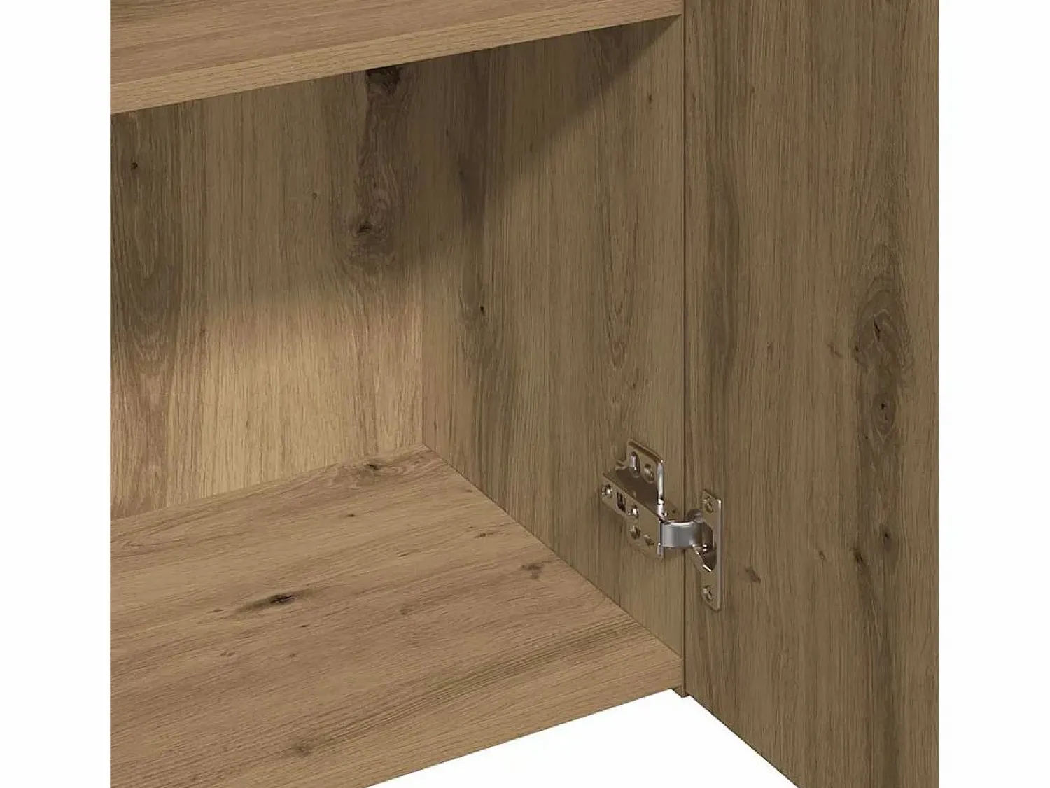 New Aparador alto madera de ingeniería roble artisan 60x32x190 cm Armario Oficina