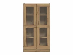 Hot vidaxl Aparador alto Roble Artisan 82,5x30,5x150 cm Madera de ingeniería Marru00f3n