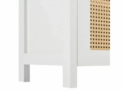 Sale Aparador - Aparador con 4 puertas de ratán y tiradores de metal - para comedor y salón Aparador
