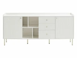 Clearance Aparador con 2 puertas, 3 cajones y 4 huecos - y dorado - LUNAOR Aparador