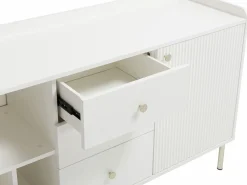 Clearance Aparador con 2 puertas, 3 cajones y 4 huecos - y dorado - LUNAOR Aparador