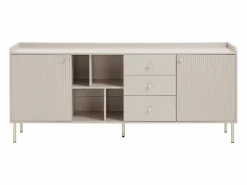 Clearance Aparador con 2 puertas, 3 cajones y 4 huecos - y dorado - LUNAOR Aparador