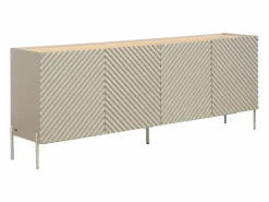Clearance Vente-unique Aparador con 4 puertas de MDF - Beige y natural claro - TASIBA Beige / Color natural claro