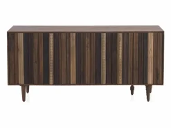 Aparador con 3 puertas multicolor de madera maciza de acacia