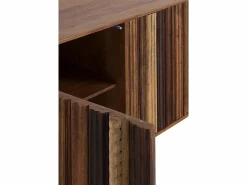 Aparador con 3 puertas multicolor de madera maciza de acacia
