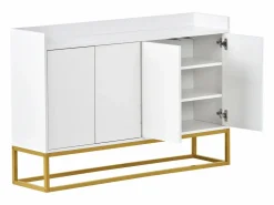 Hot Aparador con 4 puertas sin tirador - estilo contemporáneo - madera + metal - Aparador