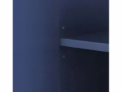 Clearance Aparador con 4 puertas sin tirador - estilo contemporáneo - madera + metal - azul Aparador