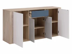 New Aparador con 4 puertas y 1 cajón - Multicolor - FILUTIA Aparador