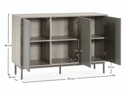VS Venta-stock Aparador Cuzco 3 puertas color Roble/