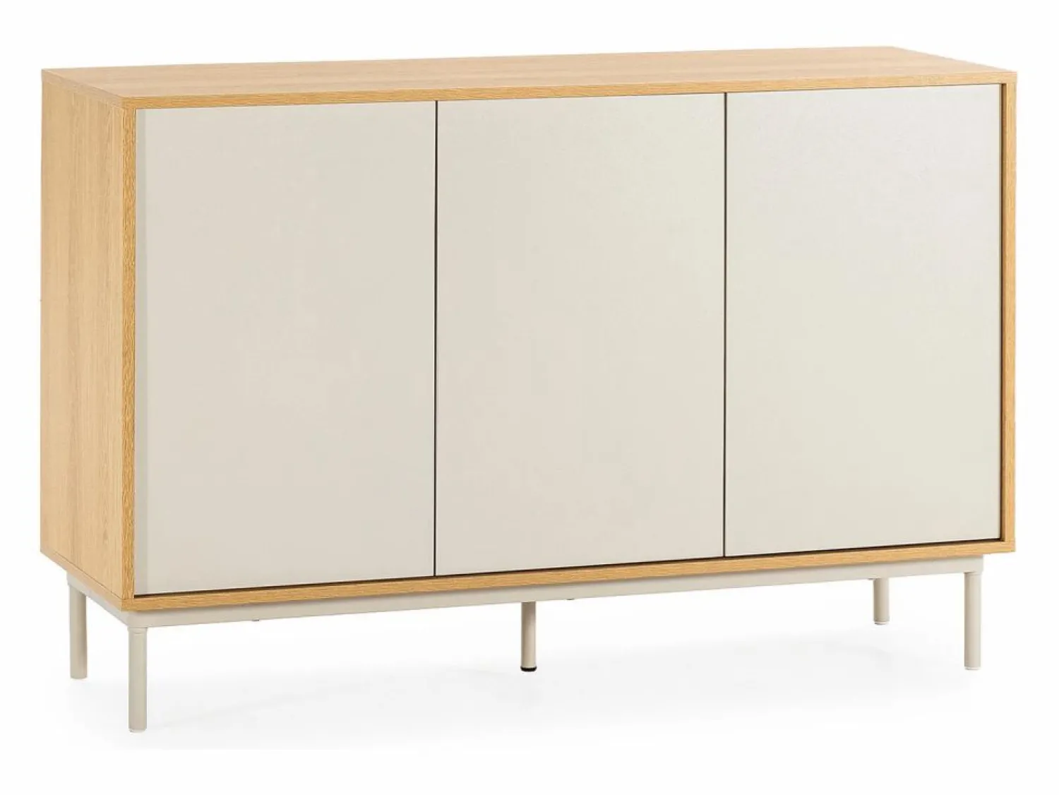 Online VS Venta-stock Aparador Cuzco 3 puertas color Roble/ Gris