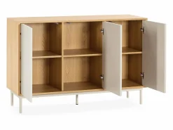 Online VS Venta-stock Aparador Cuzco 3 puertas color Roble/ Gris