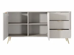 Hot Aparador de 2 puertas y 3 cajones en MDF - y dorado - ELONARIA de Pascal Morabito Aparador