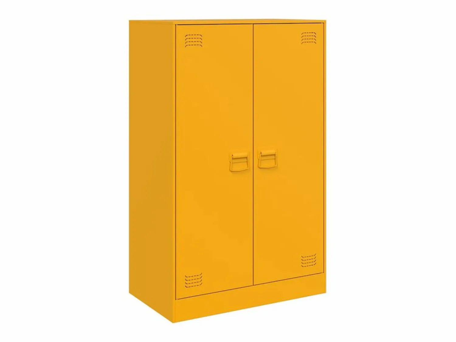 vidaxl Aparador de acero mostaza 67x39x107 cm