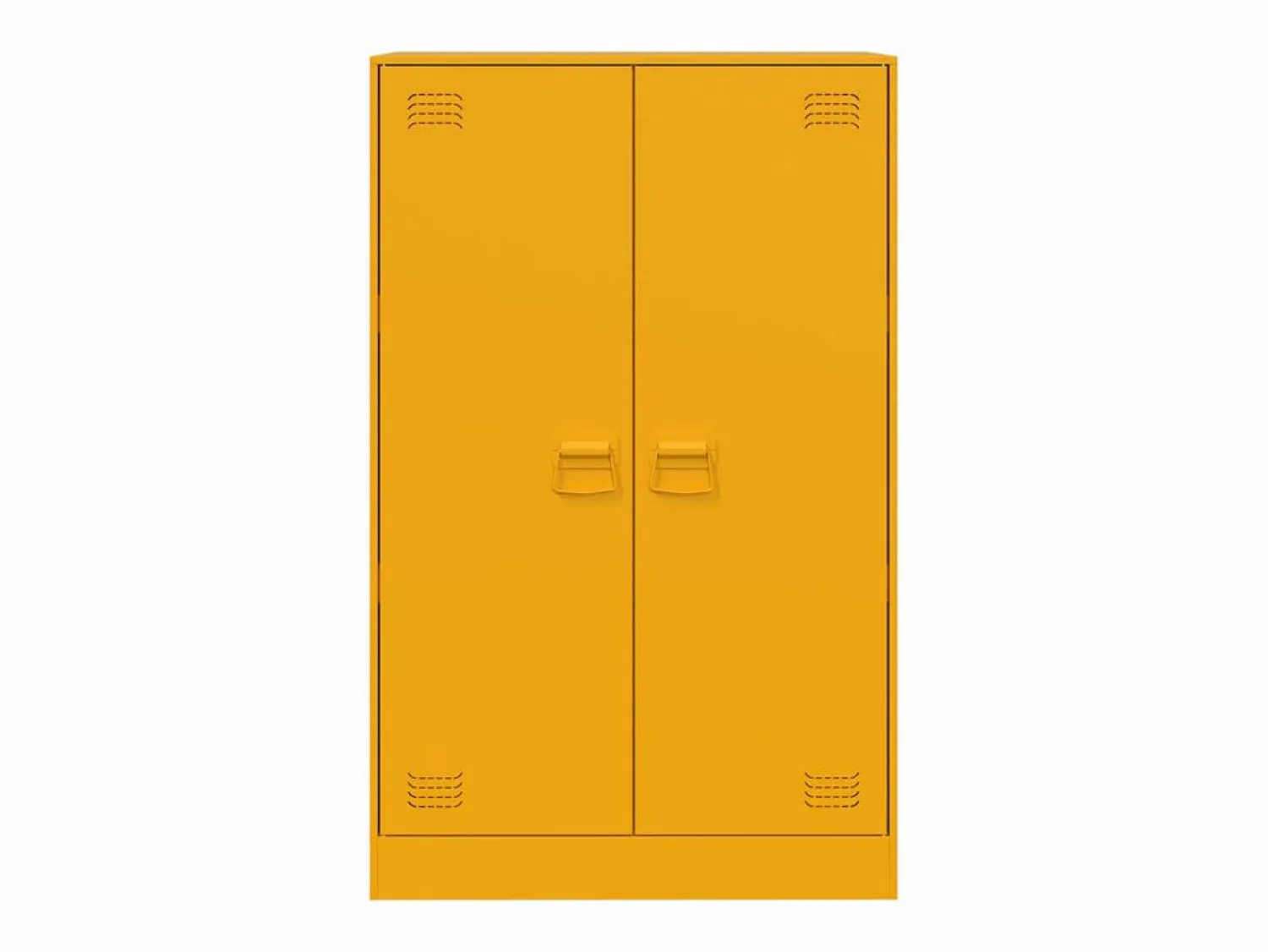 vidaxl Aparador de acero mostaza 67x39x107 cm