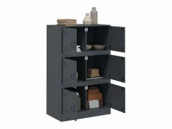 Clearance vidaxl Aparador de acero antracita 67x39x107 cm Gris antracita