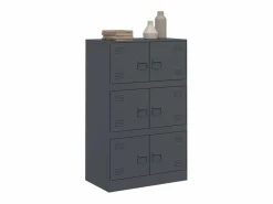 Clearance vidaxl Aparador de acero antracita 67x39x107 cm Gris antracita