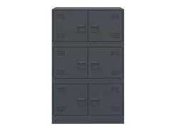 Clearance vidaxl Aparador de acero antracita 67x39x107 cm Gris antracita