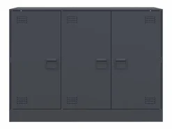 vidaxl Aparador de acero antracita 99x39x73 cm Gris antracita