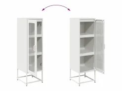 vidaxl Aparador de acero laminado en frío 36x39x123 cm