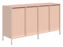 New vidaxl Aparador de acero laminado en frío 135x39x73,5 cm Rosa