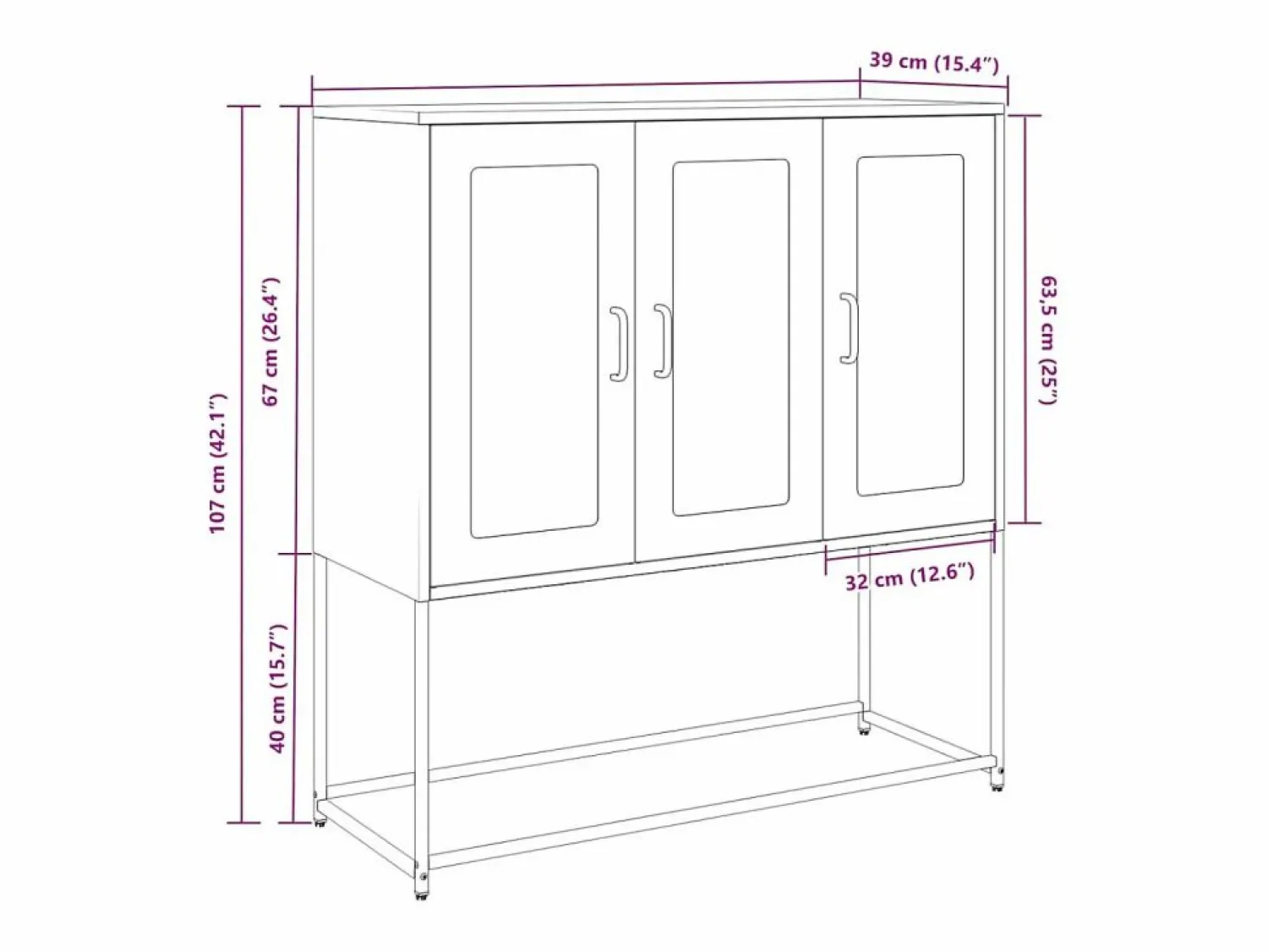New Aparador de acero laminado en frío 100,5x39x107 cm Aparador De Cocina
