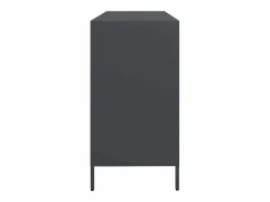 vidaxl Aparador de acero laminado en frío antracita 135x39x73,5 cm