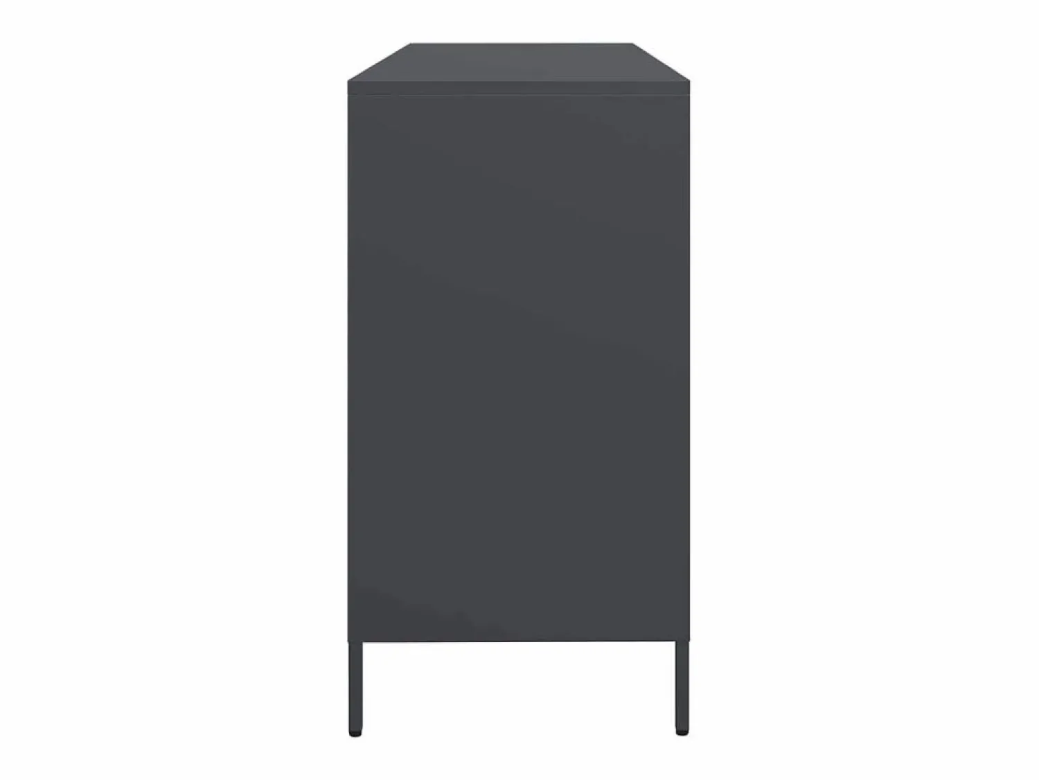 vidaxl Aparador de acero laminado en frío antracita 135x39x73,5 cm