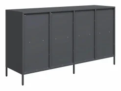 vidaxl Aparador de acero laminado en frío antracita 135x39x73,5 cm
