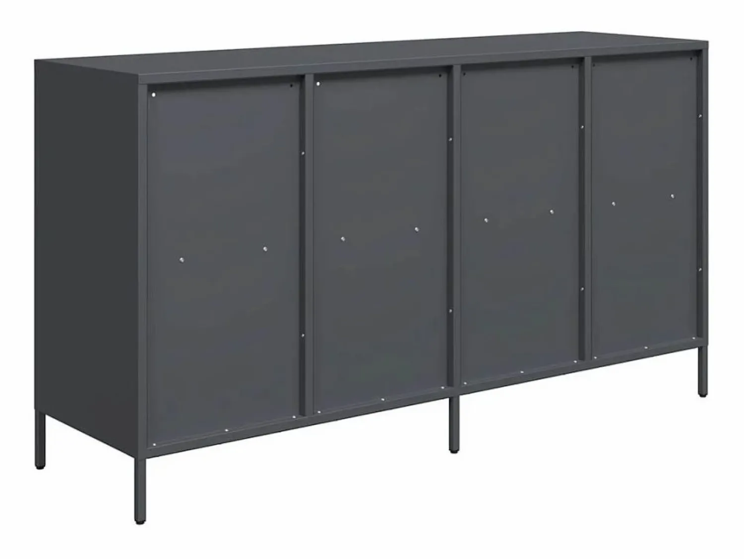 vidaxl Aparador de acero laminado en frío antracita 135x39x73,5 cm