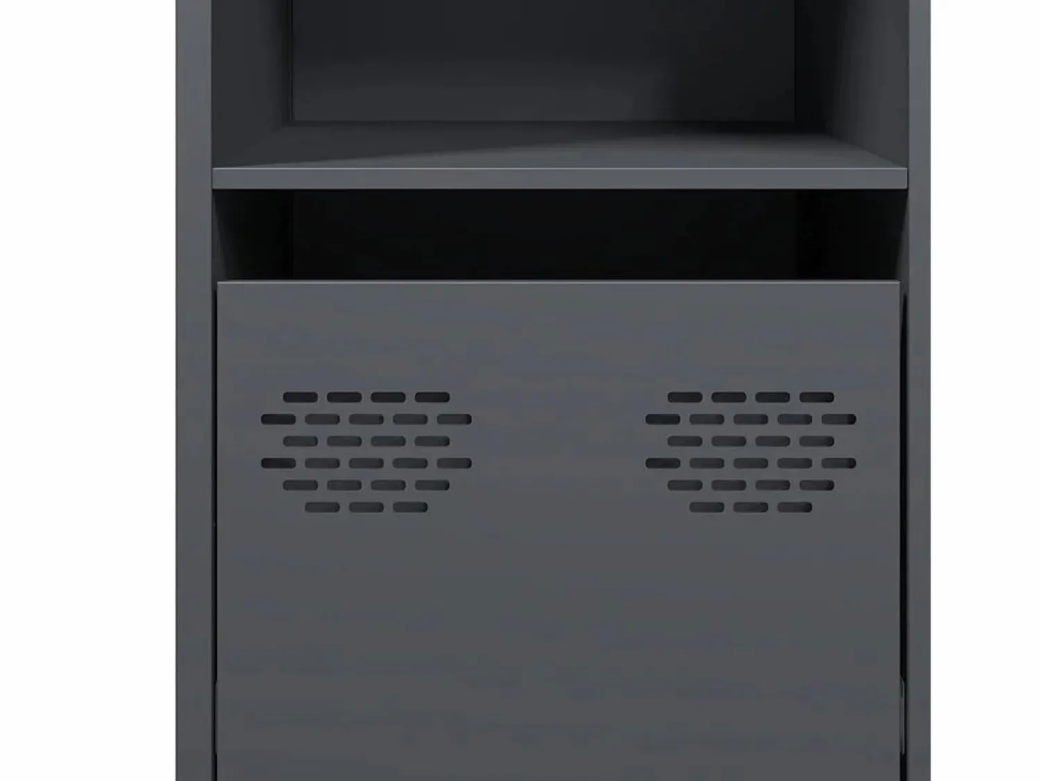 vidaxl Aparador de acero laminado en frío antracita 135x39x73,5 cm
