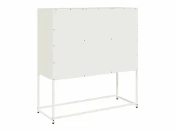Outlet vidaxl Aparador de acero laminado en frío 100,5x39x107 cm Blanco