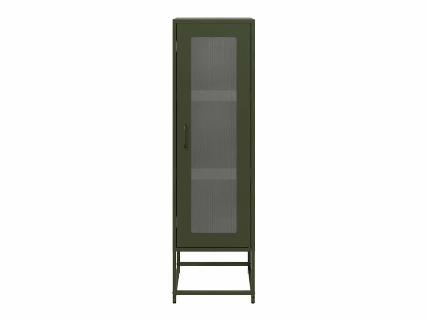 vidaxl Aparador de acero laminado en frío oliva 36x39x123 cm
