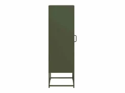 vidaxl Aparador de acero laminado en frío oliva 36x39x123 cm