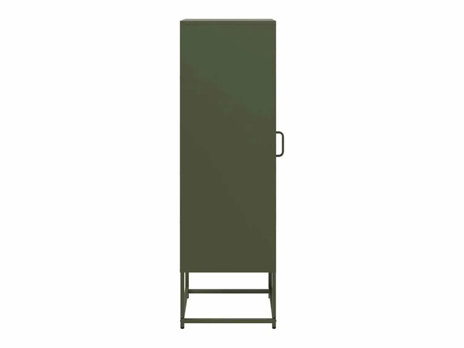 vidaxl Aparador de acero laminado en frío oliva 36x39x123 cm