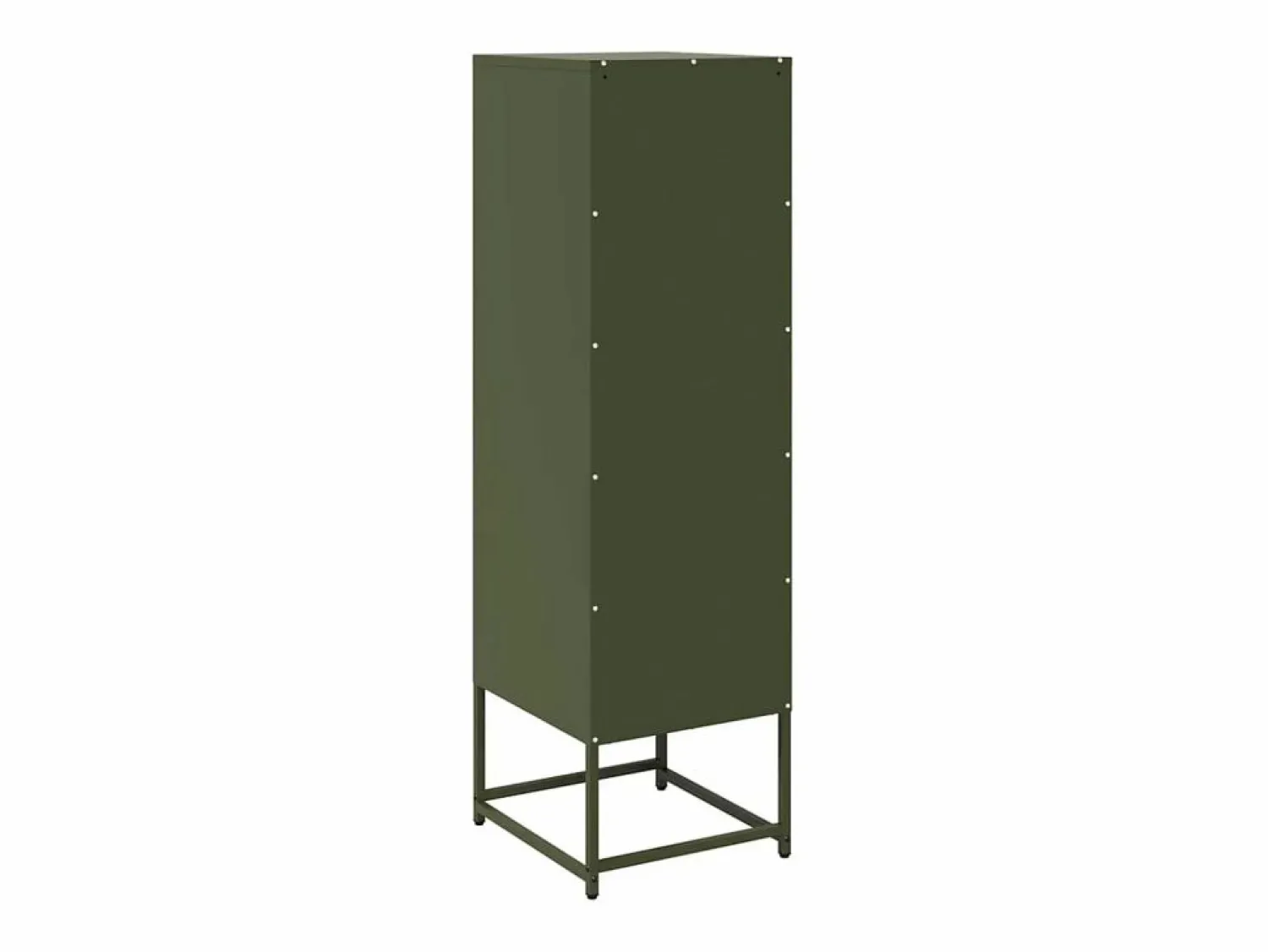 vidaxl Aparador de acero laminado en frío oliva 36x39x123 cm