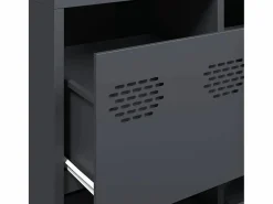 Best vidaxl Aparador de acero laminado en frío antracita 135x39x73,5 cm Gris antracita