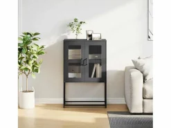 vidaxl Aparador de acero 68x39x107 cm