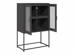 vidaxl Aparador de acero 68x39x107 cm